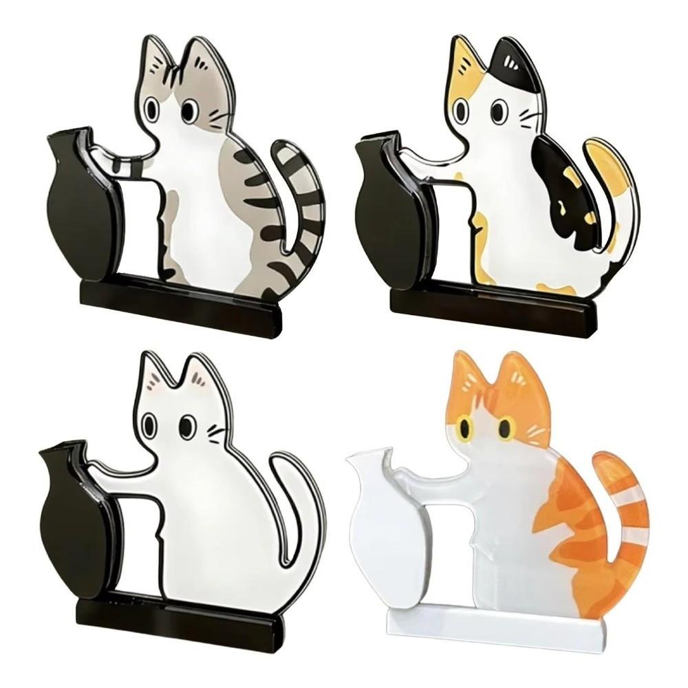 Moisture Proof Pet Memorial Fridge Magnet Kitten Theme Kitten Pushing Vase Magnetic Bedroom