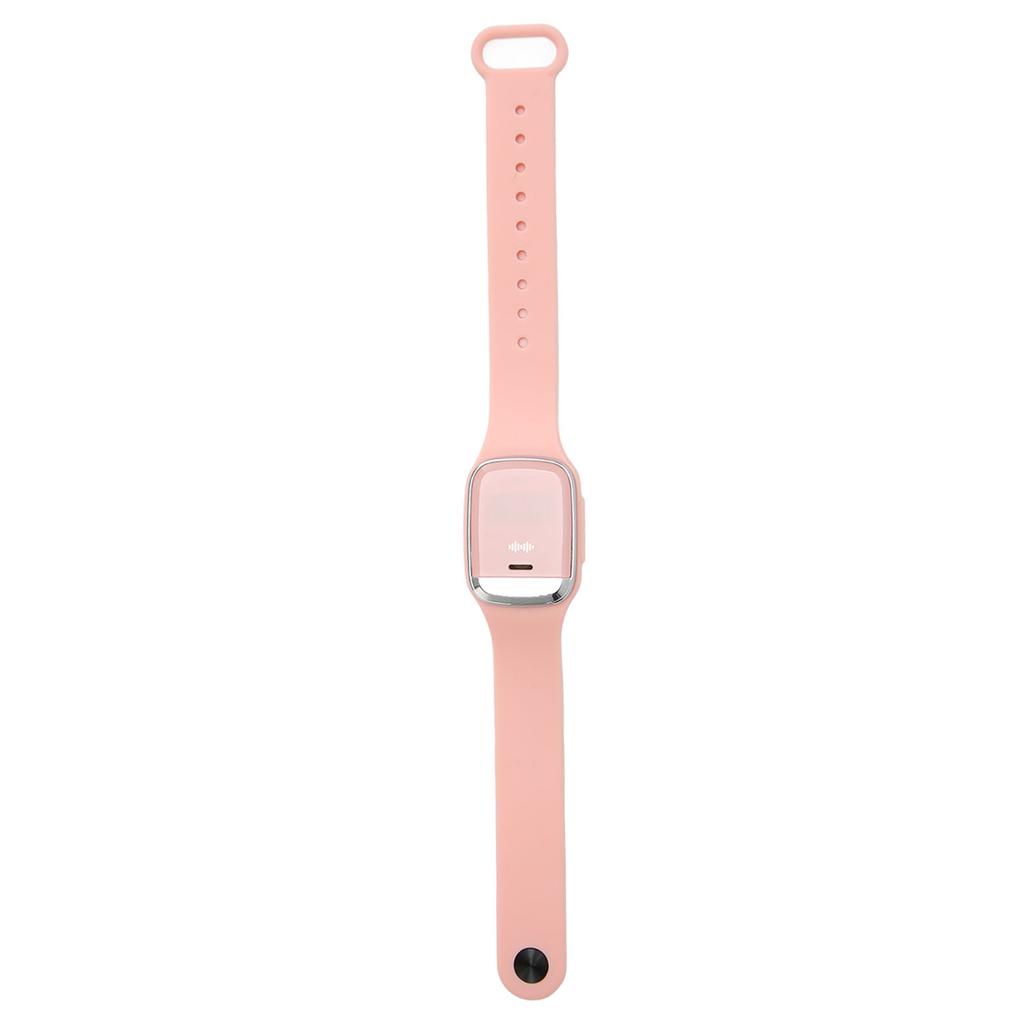 Ultrasonic Repellent Bracelet Portable Rechargeable Electronic Watch for Body Temperature Monitoring Pink
