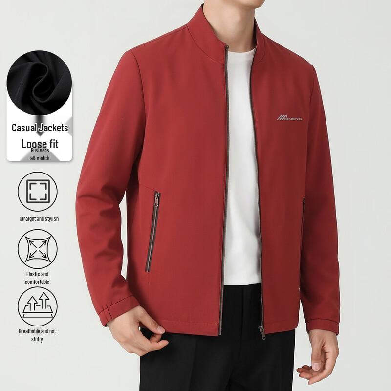 Peimeng Men's Business Casual Stand-Collar Jacket