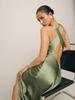 Spring Summer Sexy Halter Long Dress - European & American Style, Slim Fit, Solid Color, Sleeveless for Women