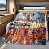 1 ks flanelová deka s potiskem DRAGON BALL, Vysoká kvalita, Pro všechna roční období, Domácí dekorace, Teplo a pohodlí, Perfektní jako vánoční dárky
