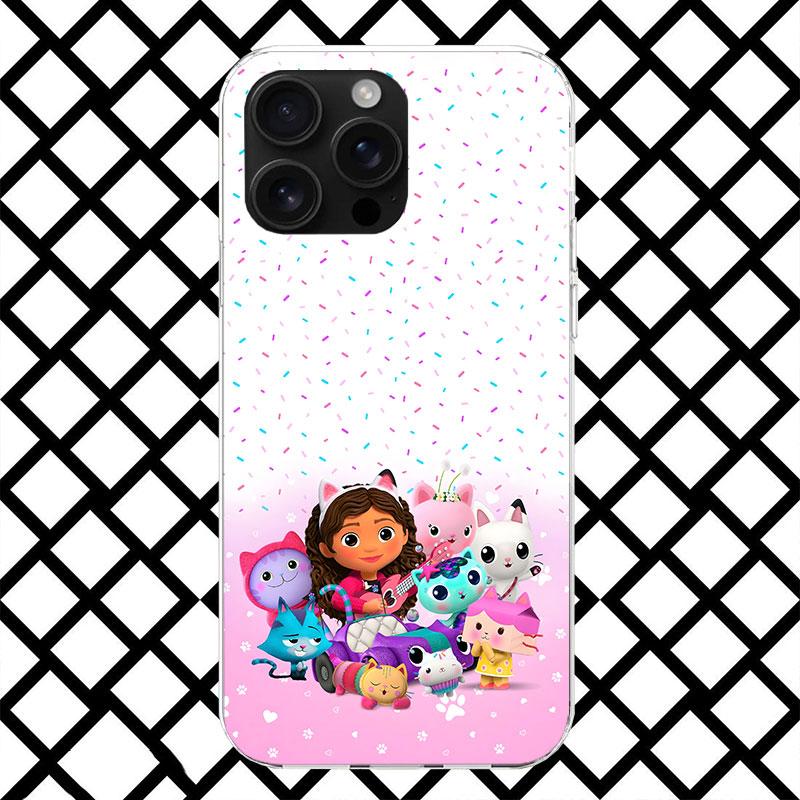 Cartoon Gabby's Puppenhaus Handyhülle für iPhone 17 Air 16 16E 15 14 Plus 13 Mini 12 11 Pro Max 7 8 + SE 2020 Weiche Hülle Fundas 17