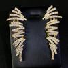 Zircon Geometric Tassel Earrings Exquisite Luxury Fashion Ear Jewelry