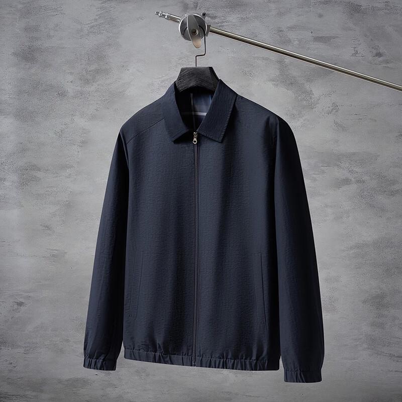 JOW Men s Cotton-Linen Blend Breathable Lapel Jacket 54