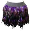 Hot Selling Festival Party Multicolor Feather Skirt Ball Gown