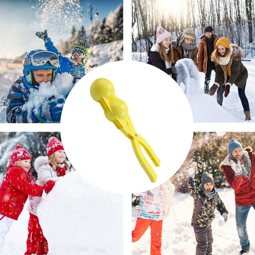 Children Play Snow Work Large Double Ball Snowball Clip Ski Pliers Spoon Clip Snow Device Sand Ball Clip Beach Toys