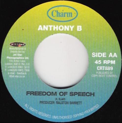 

7inch Record LADY G QUEEN IFRICA ANTHONY B Just Mi Brethren Freedom Of Speec CRT889 Charm 2002 UK Reggae Ska Dub Used