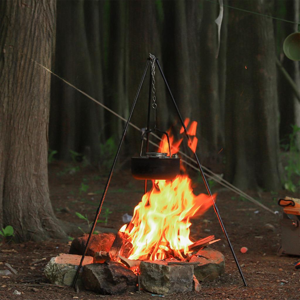 Outdoor Cooking Tripod Stand, Adjustable Campfire Rack for Camping and Picnic
