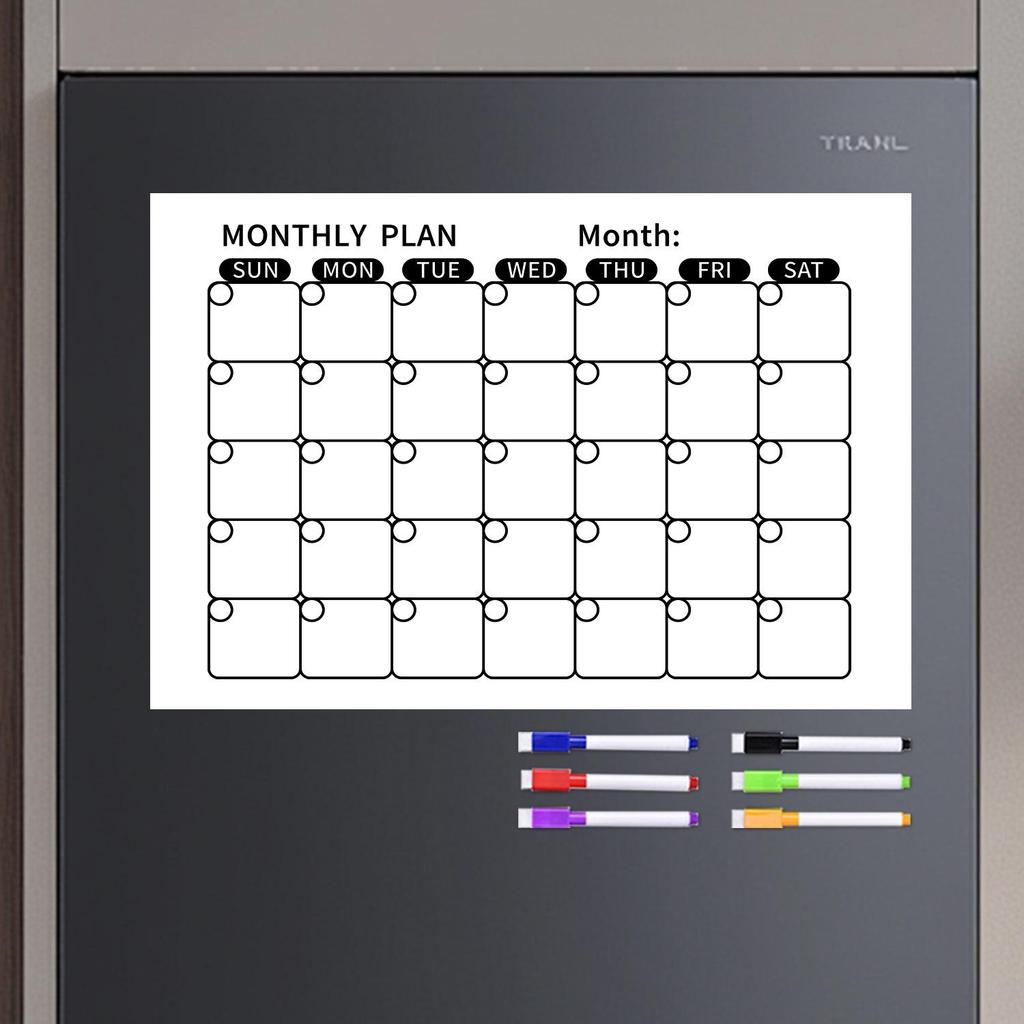 Multi-Style Magnetic Message Board: Wipeable Refrigerator Whiteboard Sticker