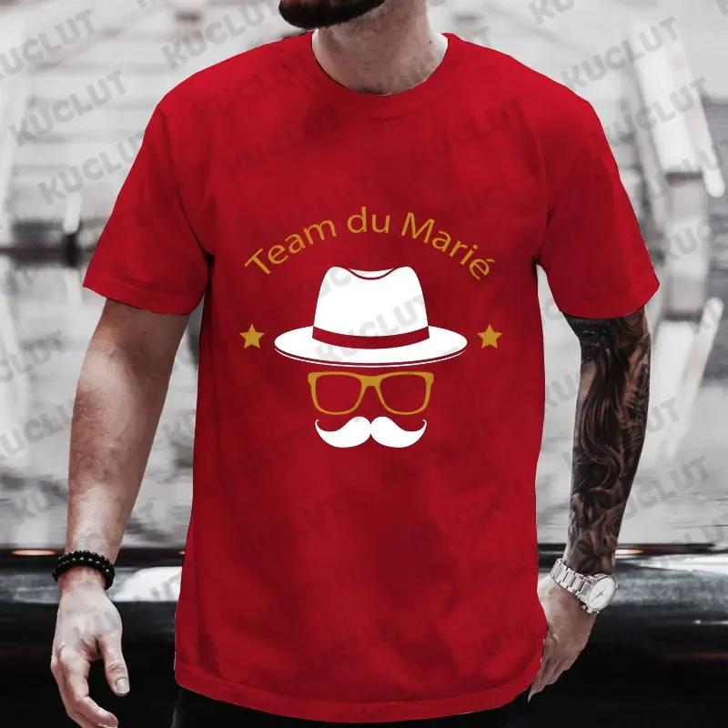 French Boyfriend Single Farewell Bachelor Stag Party Tees EVG Team Future Groom Squad Tops Male Wedding Party T Shirt for Men