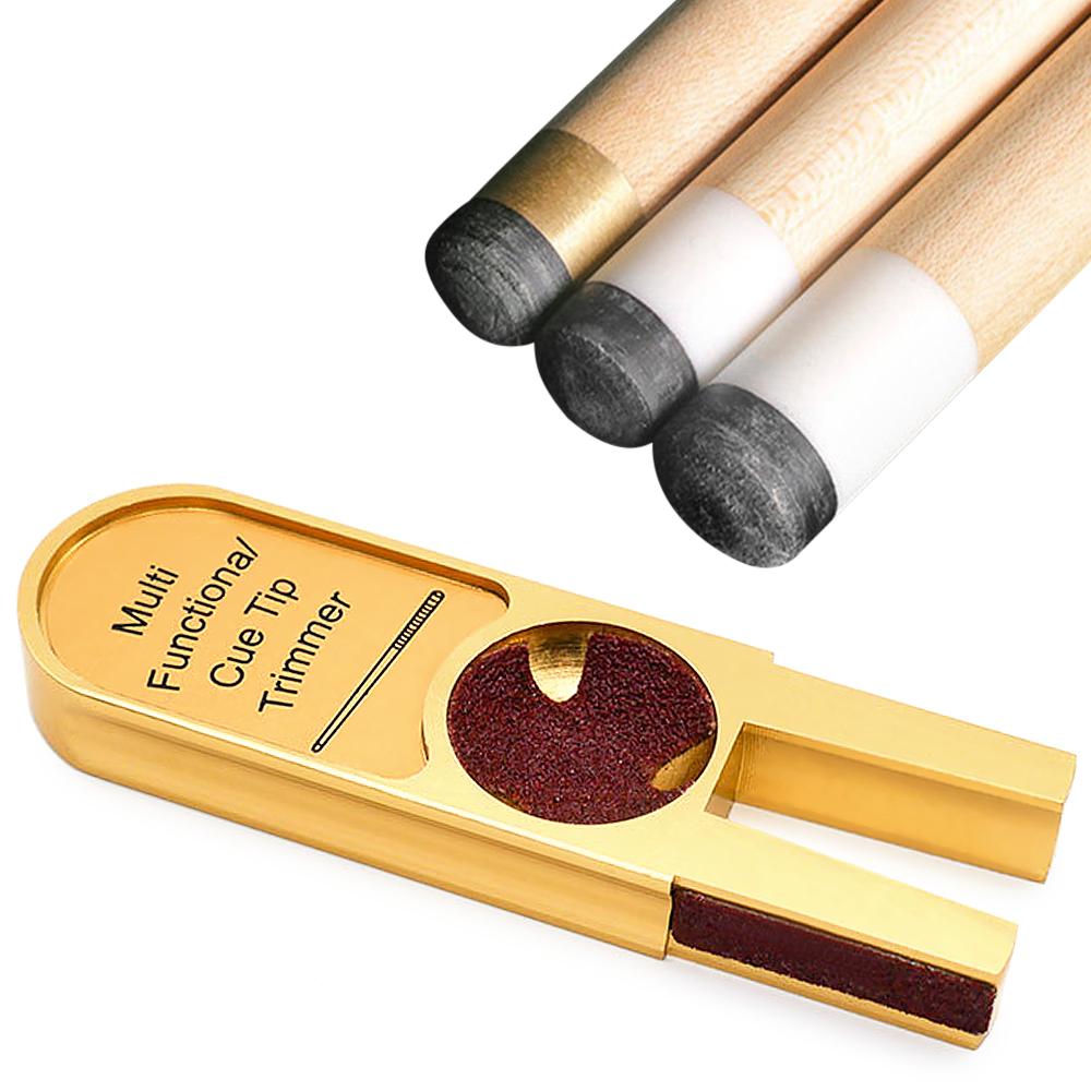 Billiards Multi Functional Cue Tip Trimmer Billiard Pool Cue Tip