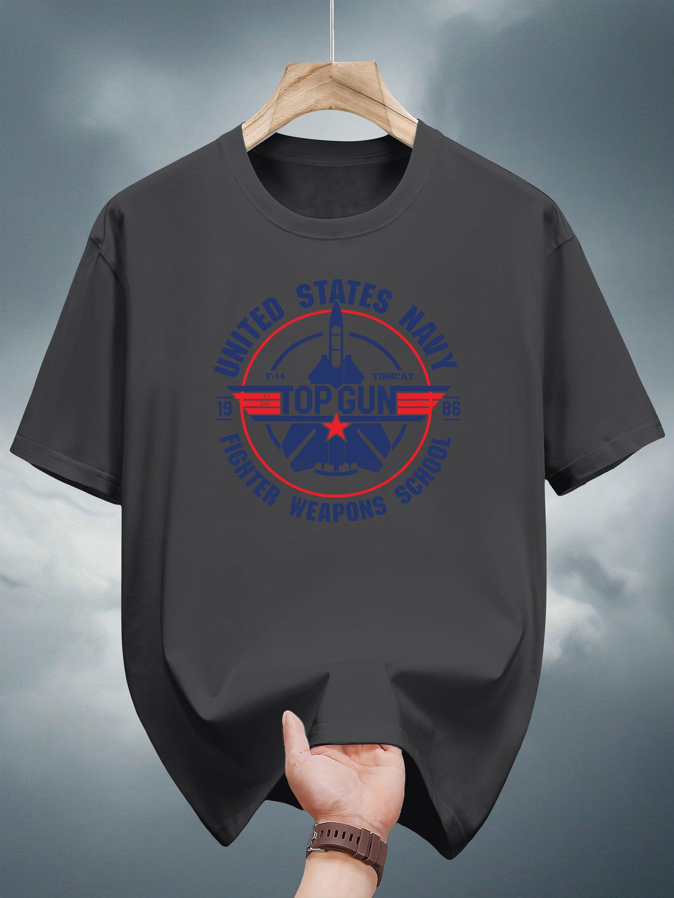 200g 100% Cotton Patriotic Military Graphic T-shirt - United States Navy & Marine Corps Semper Fortis Design M