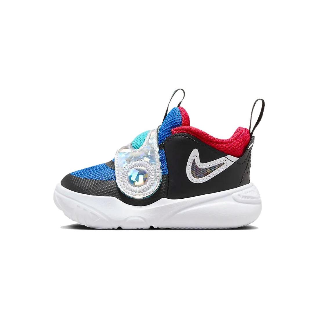 Nike Team Hustle D 11 Breathable Low top Toddler Shoes Black White Infant And Toddler FJ1392-001 22