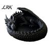 Dark Gothic Home Decor 3D Printed Fantasy Dragon Jewelry Tray, Winged Desktop Organizer, Style Key Dish Mythical Figurine Bowl for Bedside Nightstand,