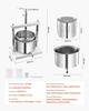 Fruit Wine Press Manual Press for Wine Making 1.45 Gal/5L Stainless Steel