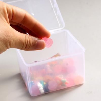 1Pcs with Lid Storage Box Multi-purpose Plastic Storage Case Rectangular Shape Clear Small Thing Container