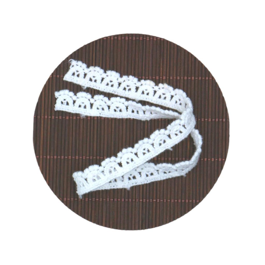 Water-Soluble Cotton Thread Lace Diy Handmade White Hanfu Decorative Lace Exquisite Hollow Lace Lace Accessories