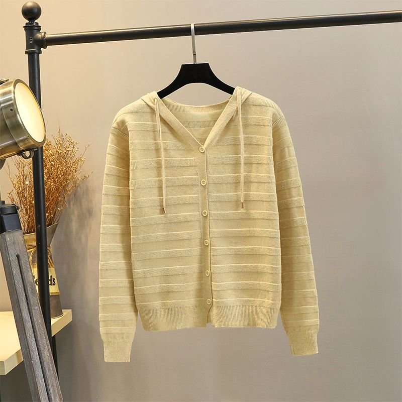 

Short Coat 2023 New Hooded Loose Knitted Cardigan