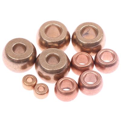 10PCS Spherical Porous Bearing Iron Copper-based Alloy Base Metallurgic Oil Bushing Sintered Ball Shape Copper Sleeve