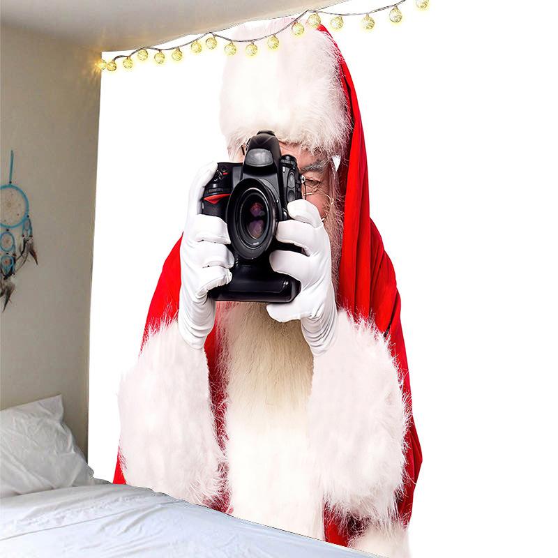 Home Decor Tapestry Wall Hanging Santa Elk Snowman Decorative Tapestry Christmas Room Wall Decor Backdrop Cloth Tapestry