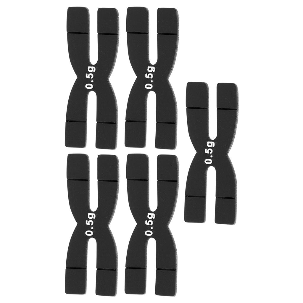 POWERTI 5 ks 0,5 g Tenisová Badmintonová Raketa Balanční Pásky Silikonové Závaží Pásky BarČerná
