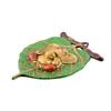 Metal Golden Lord Ganesha In Red Dhoti On Green Leaf Ganesha Wall Hanging | Decorative Showpiece for Wall Decor