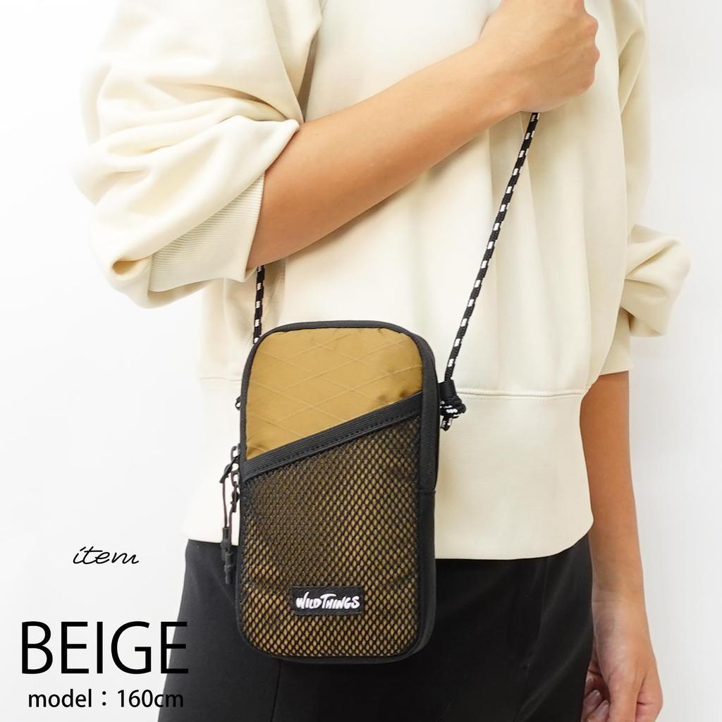 Wild Things Black 2 Shoulder Compact and for Smartphones X-PAC (Spectra) Pouch, WT-380-3606, Lightweight,