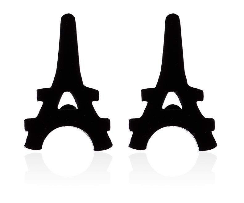 Mode Edelstahl Geometrische Ohrringe Schwarz Kleine Stern Mond Rund Dreieck Ohrstecker für Frauen Männer Hip Hop Ohr Zirkon 2022