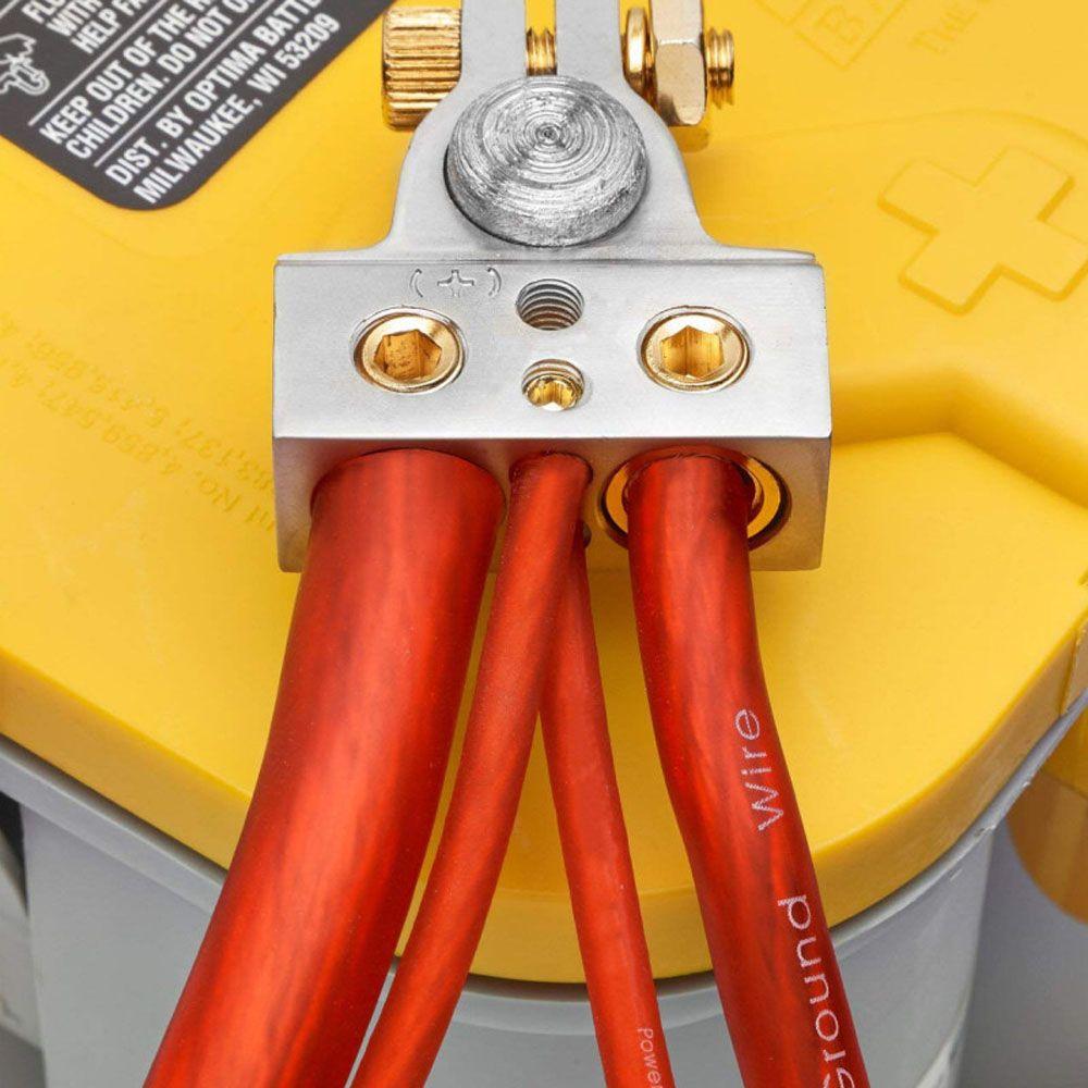 Durable Metal GA AWG Gauge Terminal Clamp Post Car Battery Clamp Car Accessories Car Electronics