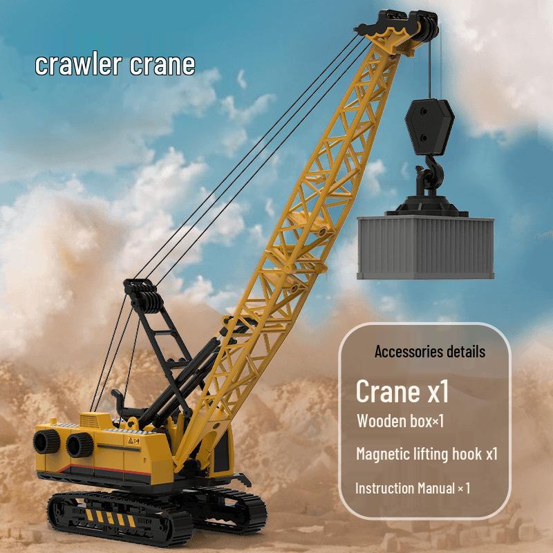 Large Engineering Crane Toy: Heavy-Duty Crawler Model for Kids