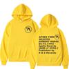 Aphex Twin Ambient Works Records Print Hooded Women Unisex Harajuku Hip Hop Punk Sweatshirt Fashion Casual Fleece Hoodie Streetwear