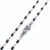 Jeibanseukeullaesig Block Stone Beads Surgical Steel Eyeglass Chain Mask Necklace (C2001-An666_Bk)