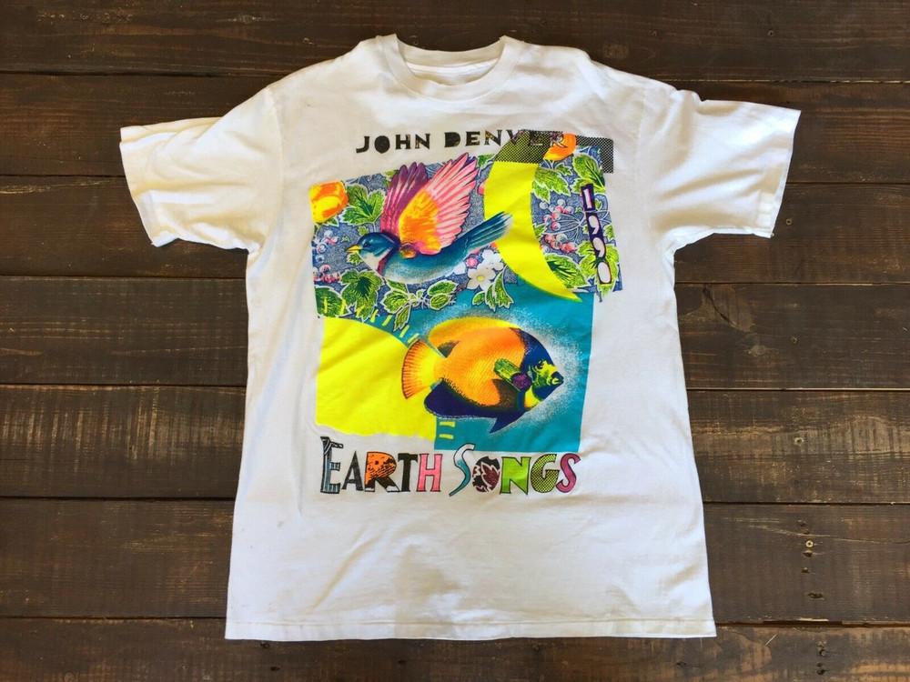 Retro Earth Songs John Denver Country Shirt Classic White Unisex S-5XL 1H0206 Unisex T-Shirt M