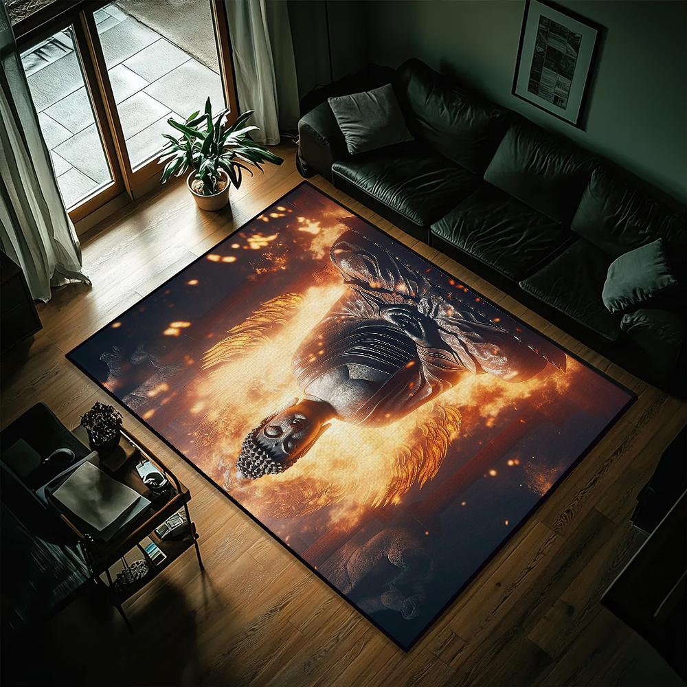 

small Bedside Dev Kitchen Bath Living Home Art House Bedroom Wall Buddha Painting Floor Mat Doormat Large Carpet Rug Decoration SJR40x60CM