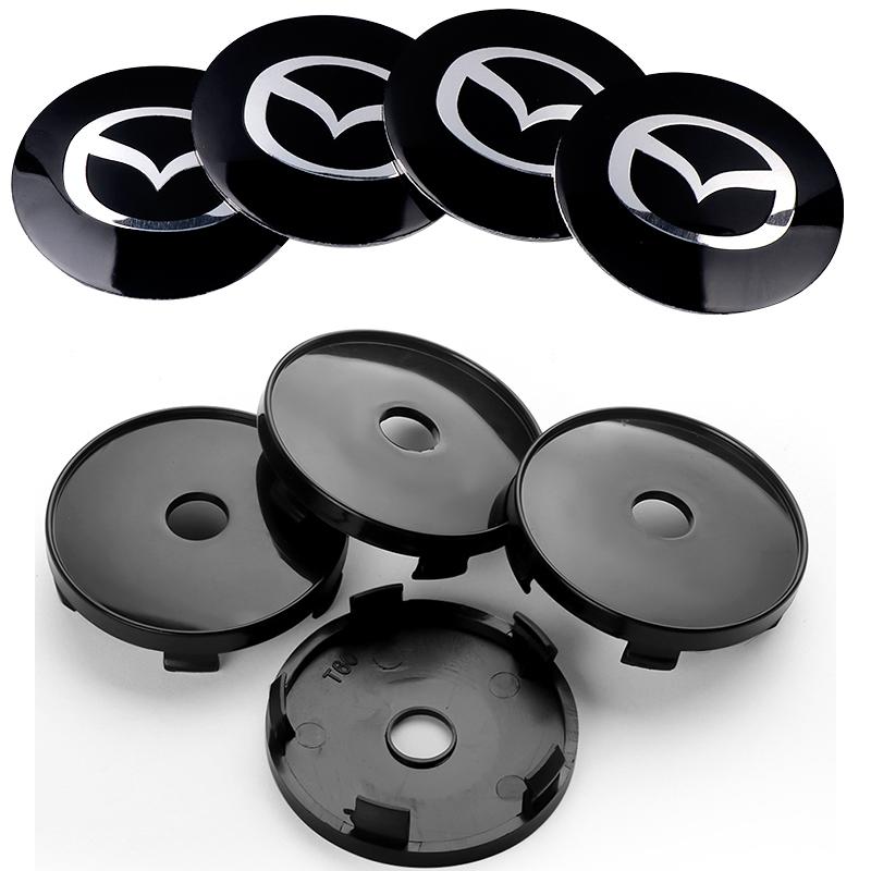 4pcs 56/60mm Car Wheel Center Cover Sticker Hub Cap For Mazda Speed MS 2 3 5 6 323 RX8 MX5 Axela Atenza CX-3 CX-4 CX-5 CX-8 CX-9