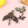 Elegant Brass Flying Crane Figurine Vintage Style Animal Home Decor Office Gift Detailed Feathers Comb Table Ornament Tea Pet