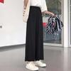 Spring/Summer Women's Black Wide-Leg Pants - Korean Style, Loose, Slimming, Versatile, Straight Casual Fit