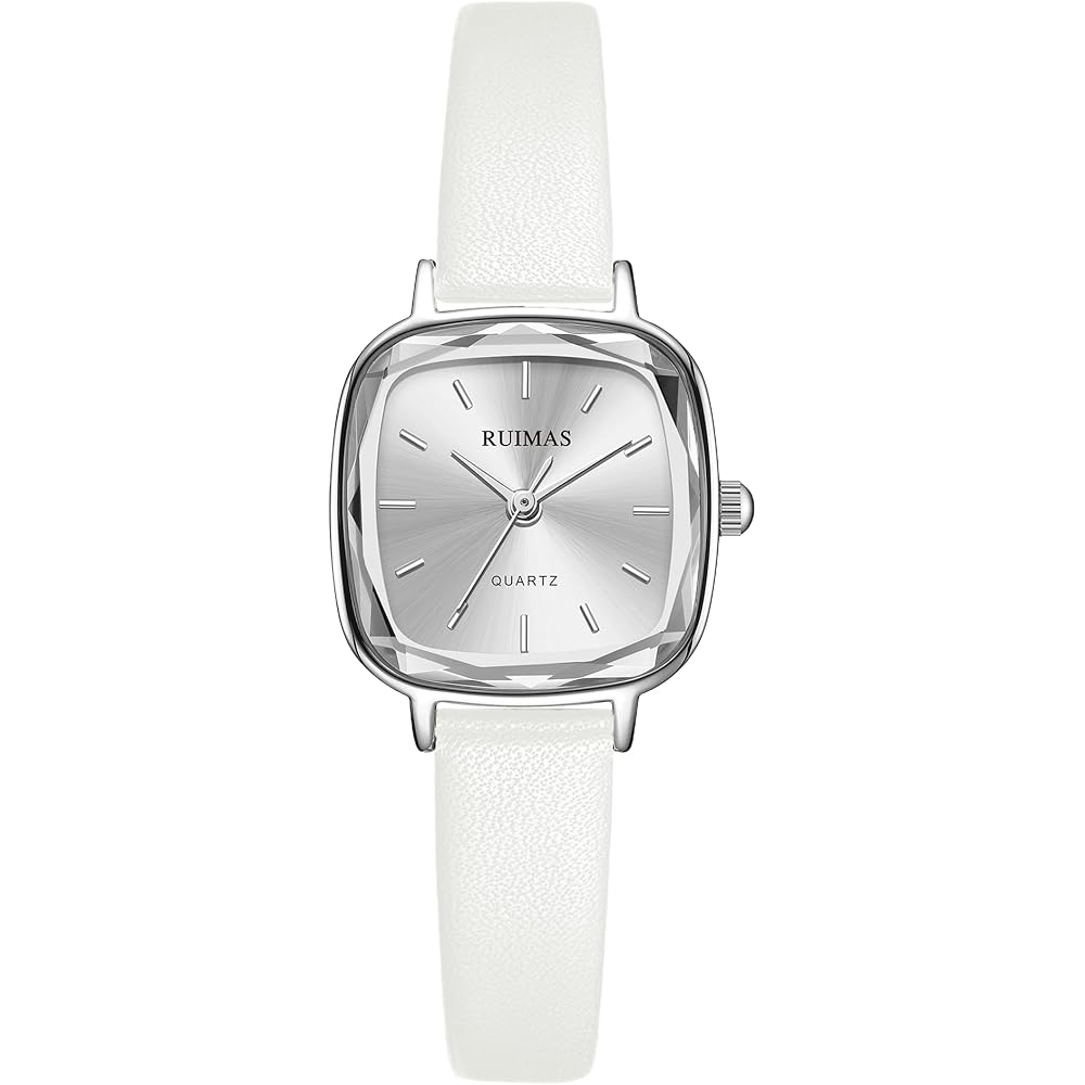 Fashion Quartz Watch Women s Slim Waterproof Black Leather Band Silver