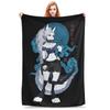 Loona Wolf Flannel Throw Blanket for Home Travel  Warm Bedroom Quilt Soft Cozy Plaid Design Perfect Gift Idea for Any Occasion