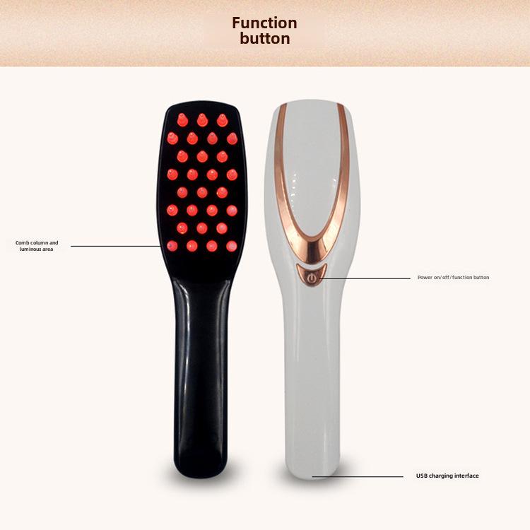 Electric Anti-Hair Loss Vibration Comb with Red & Blue Light Therapy for Hair Growth and Scalp Massage