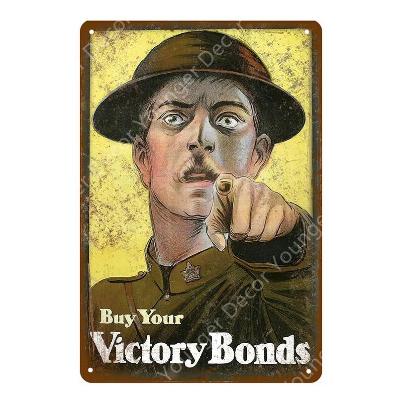 World War Metal Signs Russian Military Political Poster Vintage Wall Decorative Plaque For Pub Bar Club Home Decor YJ039