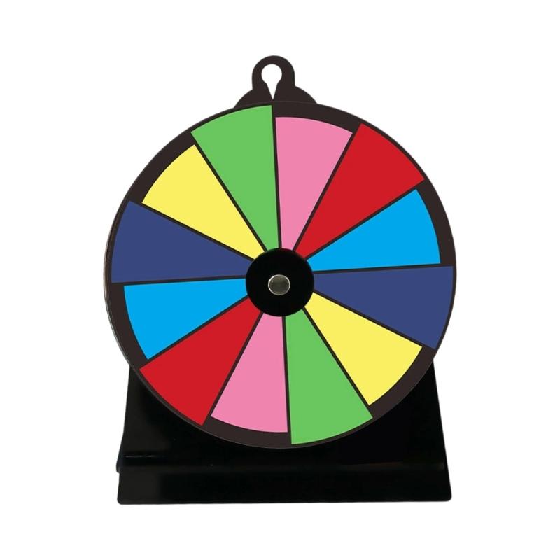 

Wheel Prize Game Turntable Lucky Draws Roulette Wheel Tabletop Prize Turntable for Party Teaching Activity Supermarkets