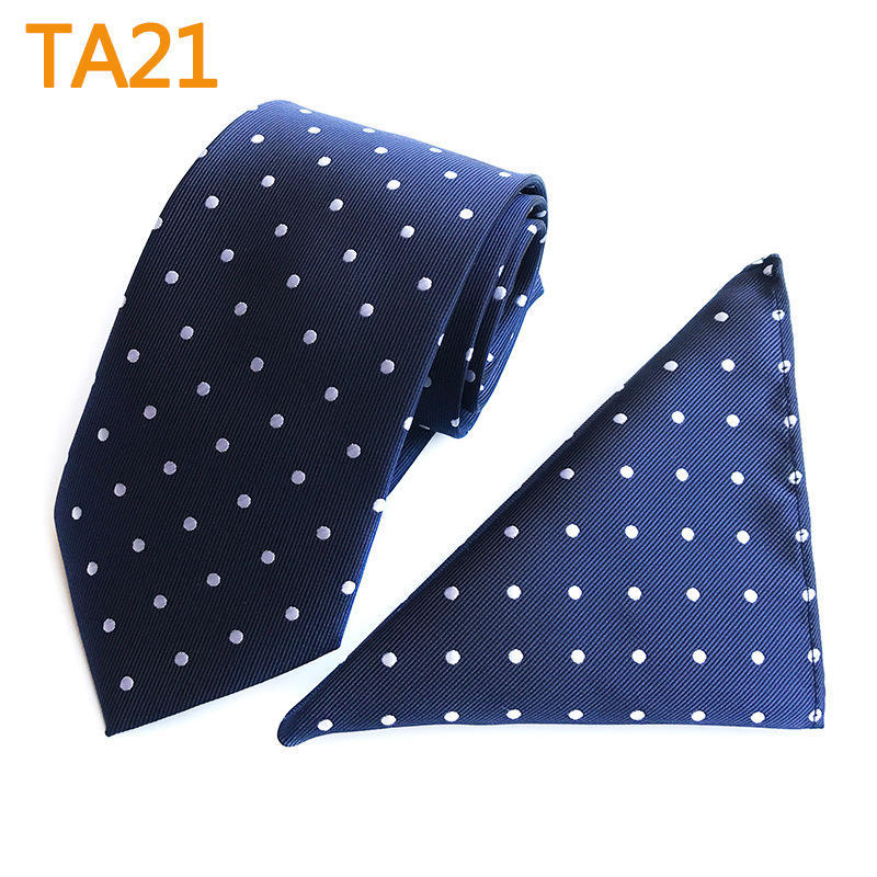 Polyester Large Waist Men'S Tie Men'S Pocket Towel Two-Piece Set