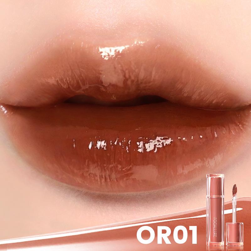 JYL FOCLARURE 8-цветной зеркальный тинт для губ L10 #OR01 телесный