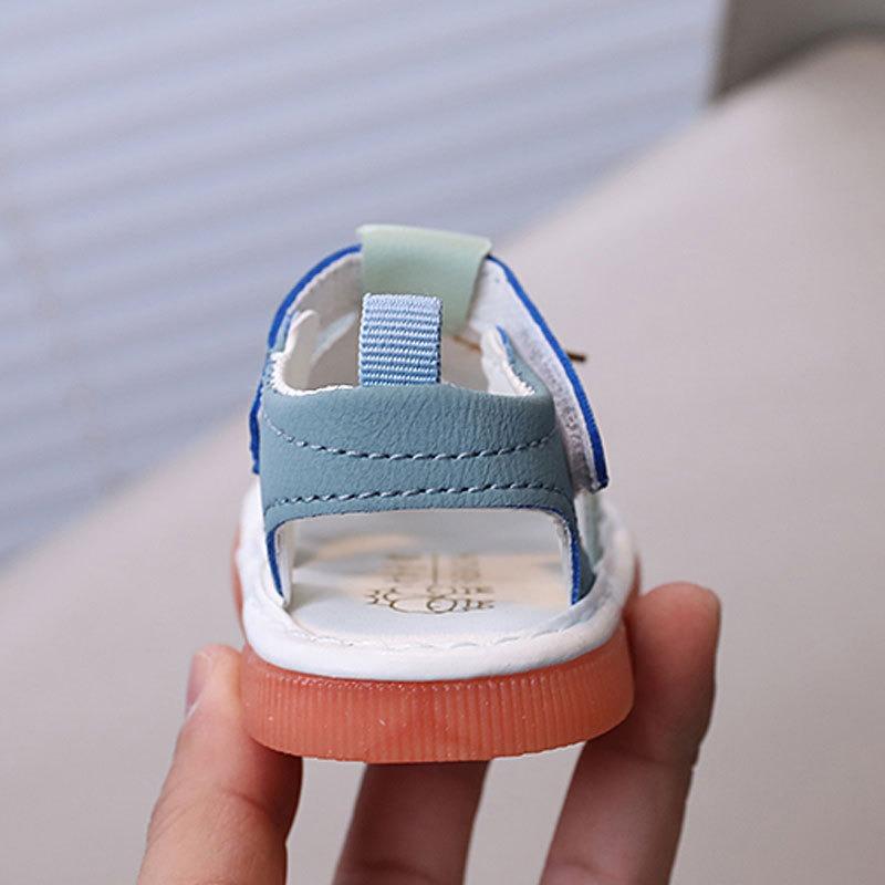 Summer Shoes for Boys and Girls 1-2 Years Old, Infant Squeaky Shoes with Sound, Soft-Soled Walking Sandals.