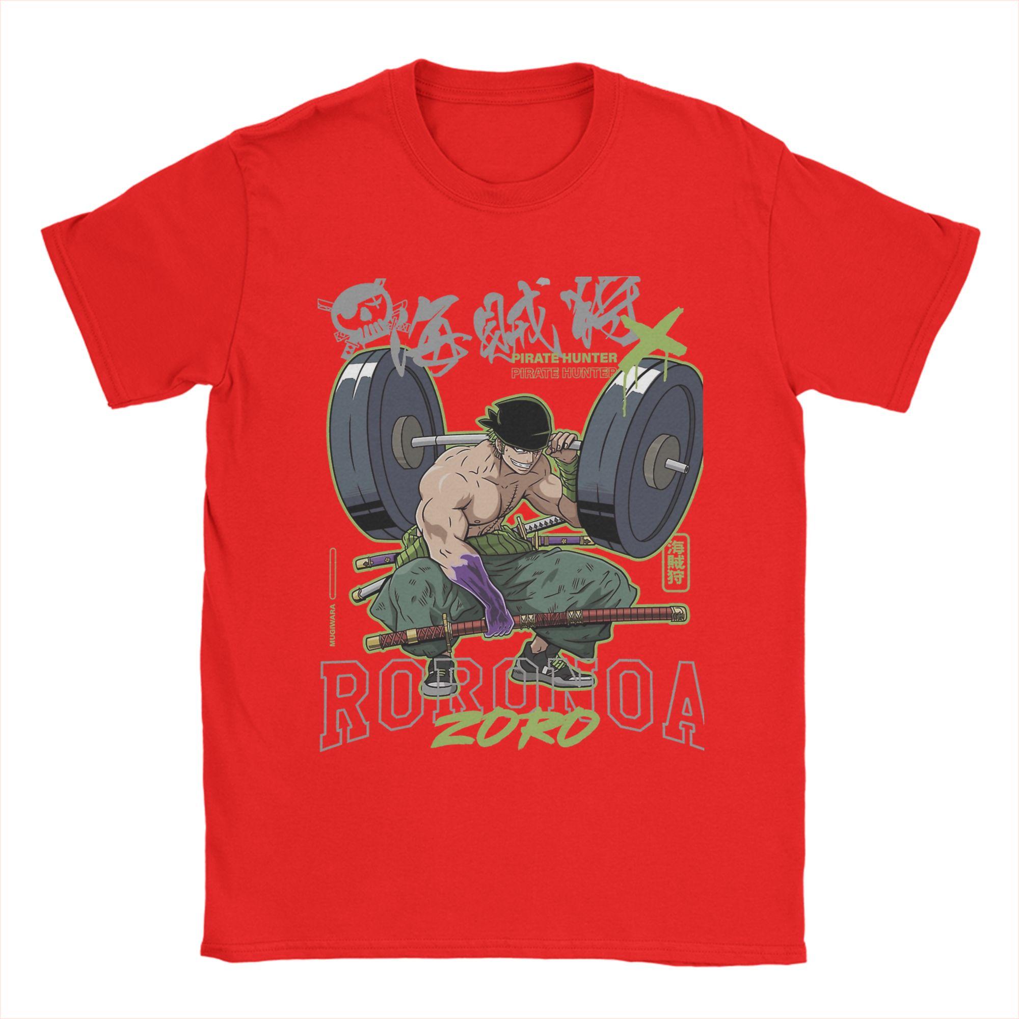 Vintage Pirate Hunter Zoro One Piece TShirt Unisex Women Crew Neck Cotton T Shirt Short Sleeve Tees Birthday Gift Clothes S