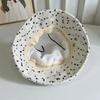 Autumn and Winter Polka Dot Basin Hat Versatile Plain Temperament Bucket Hat Women's Hair Showing Face Small Bucket Hat