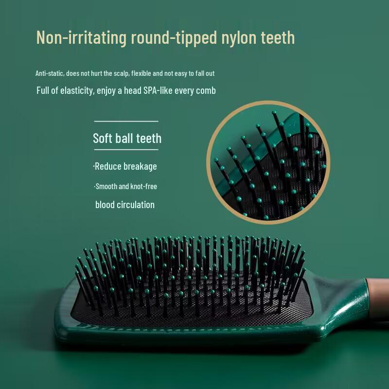 Dark Green Air Cushion Hairdressing Comb for Students