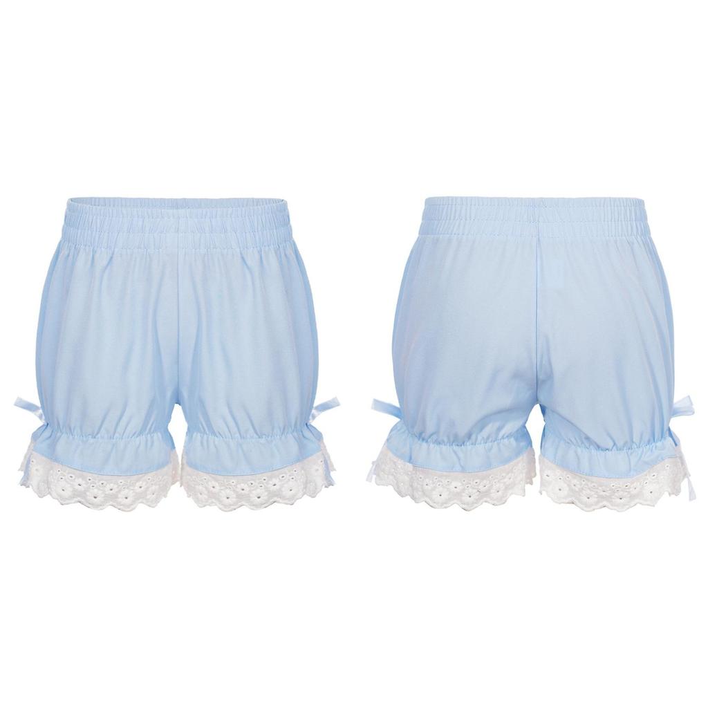 Kids Girls Bloomers Pettipants Elastic Waist Pumpkin Shorts Summer Solid Color Safety Bottoms