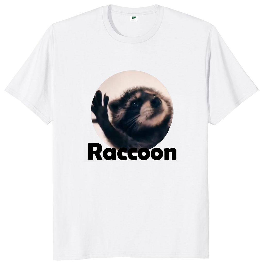 Dancing Raccoon T Shirt Retro Funny Raccoons Dance Meme Geek Gift Tee Tops Casual Cotton Soft Unisex T-shirts EU Size